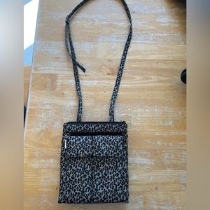 Leopard print crossbody purse